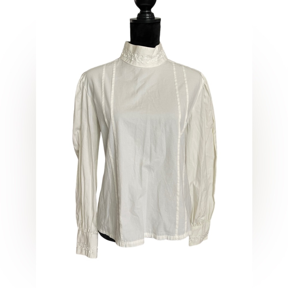 Western Wear Large White Back Button Up Embroidered Dress Shirt
